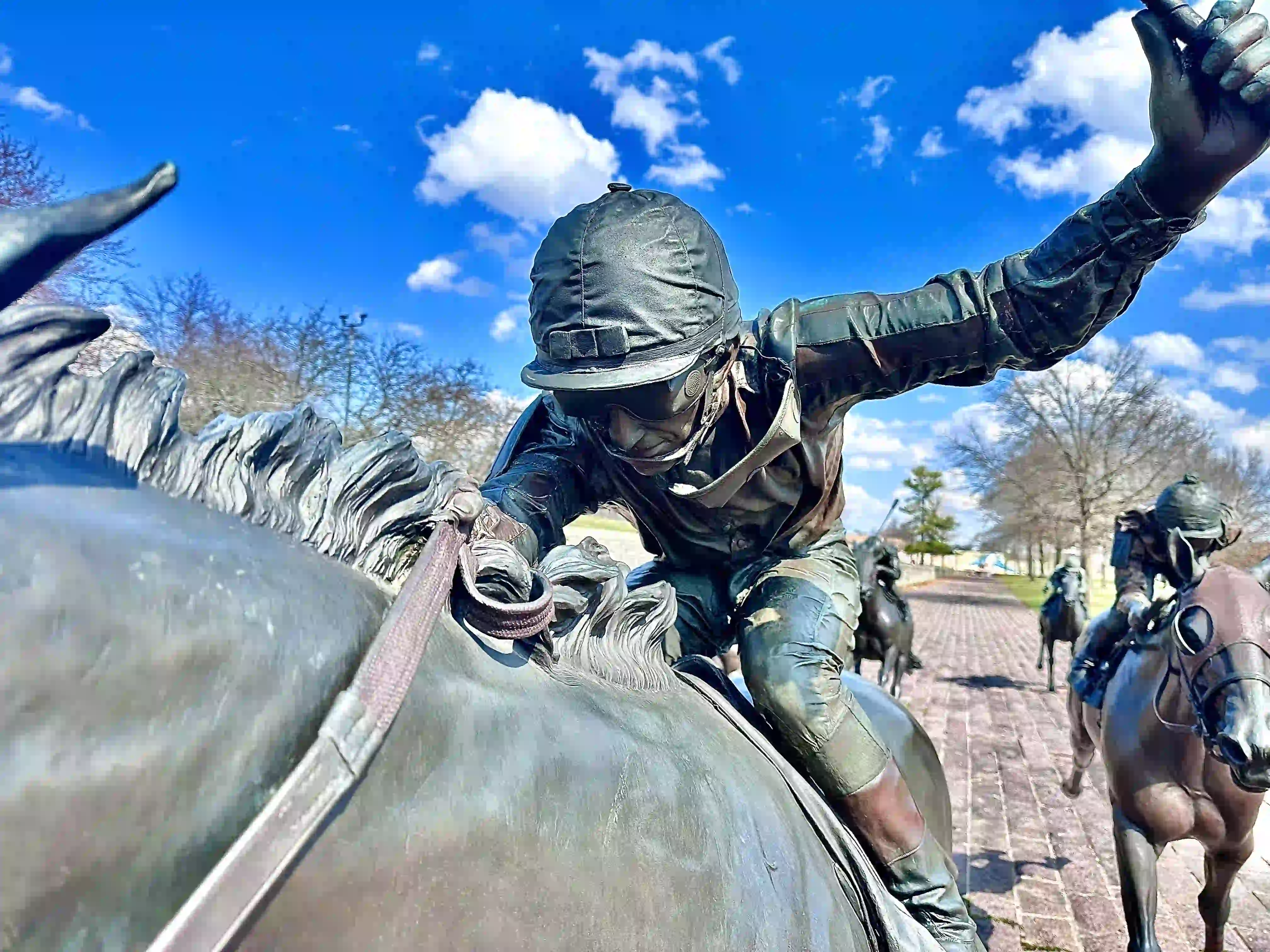 Thoroughbred Park statue in downtown Lexington, Kentucky