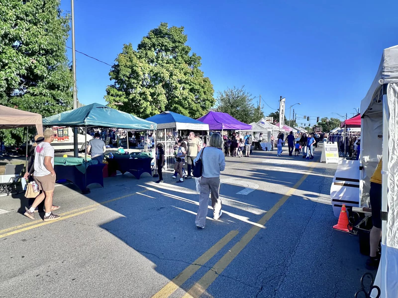 Vendor tents lining both sides of Southland Drive at the Southland Street Fair 2026 in Lexington, KY